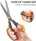 Titanium Scissors, Premium 8.6” All Purpose Scissors, Ultra Sharp Stainless Steel Blades, Comfortable Grip, Great for Craft, Office, School and Everyday Use, Black/orange